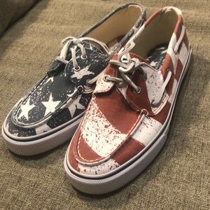 New Sperry Top-Sider American Flag Shoes 10M